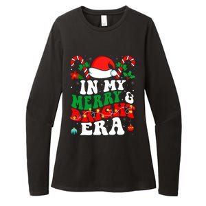 In My Merry And Bright Era Cute Groovy Retro Xmas Christmas Womens CVC Long Sleeve Shirt