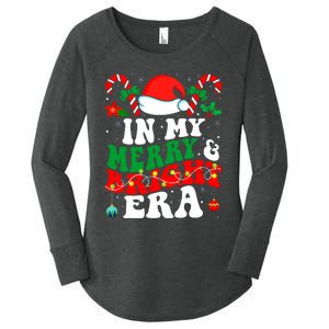 In My Merry And Bright Era Cute Groovy Retro Xmas Christmas Women's Perfect Tri Tunic Long Sleeve Shirt