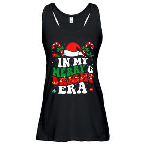 In My Merry And Bright Era Cute Groovy Retro Xmas Christmas Ladies Essential Flowy Tank