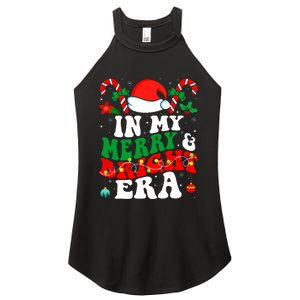 In My Merry And Bright Era Cute Groovy Retro Xmas Christmas Women's Perfect Tri Rocker Tank