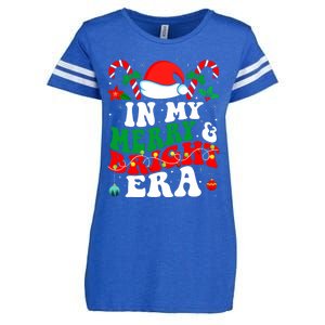 In My Merry And Bright Era Cute Groovy Retro Xmas Christmas Enza Ladies Jersey Football T-Shirt