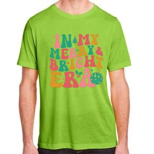 In My Merry And Bright Era Groovy Merry And Bright Christmas Adult ChromaSoft Performance T-Shirt