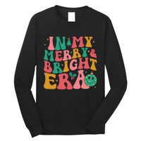 In My Merry And Bright Era Groovy Merry And Bright Christmas Long Sleeve Shirt