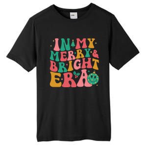 In My Merry And Bright Era Groovy Merry And Bright Christmas Tall Fusion ChromaSoft Performance T-Shirt