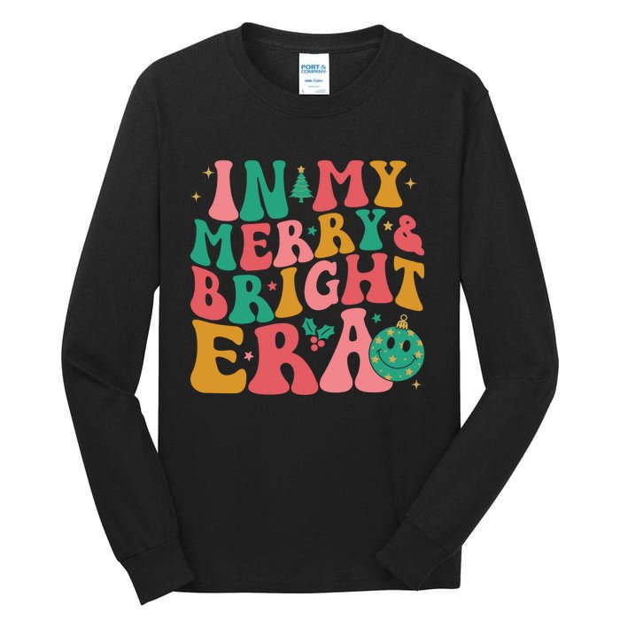 In My Merry And Bright Era Groovy Merry And Bright Christmas Tall Long Sleeve T-Shirt