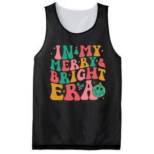 In My Merry And Bright Era Groovy Merry And Bright Christmas Mesh Reversible Basketball Jersey Tank