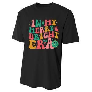 In My Merry And Bright Era Groovy Merry And Bright Christmas Performance Sprint T-Shirt