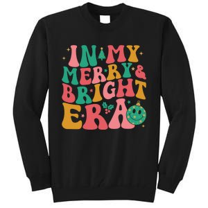 In My Merry And Bright Era Groovy Merry And Bright Christmas Tall Sweatshirt