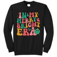 In My Merry And Bright Era Groovy Merry And Bright Christmas Tall Sweatshirt