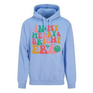 In My Merry And Bright Era Groovy Merry And Bright Christmas Unisex Surf Hoodie