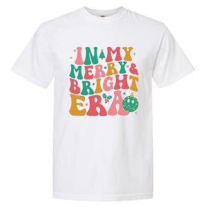 In My Merry And Bright Era Groovy Merry And Bright Christmas Garment-Dyed Heavyweight T-Shirt