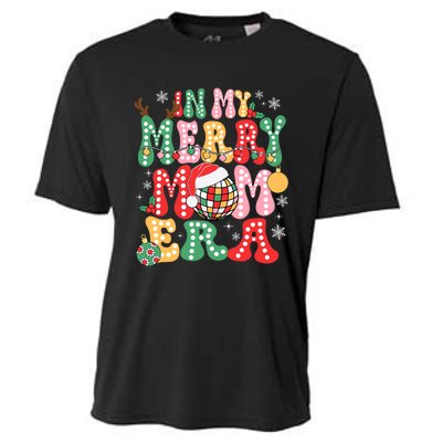 In My Merry Mom Era Groovy Christmas Family Matching Cooling Performance Crew T-Shirt