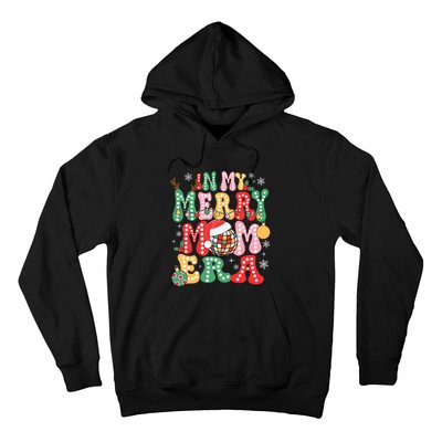 In My Merry Mom Era Groovy Christmas Family Matching Hoodie