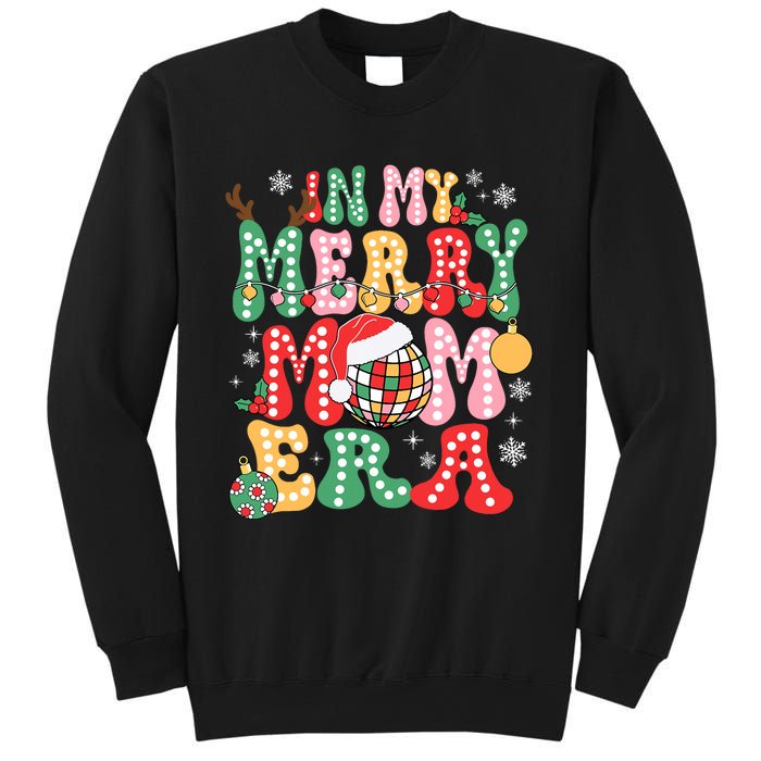 In My Merry Mom Era Groovy Christmas Family Matching Sweatshirt