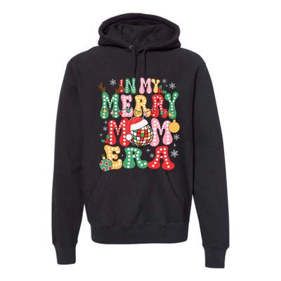 In My Merry Mom Era Groovy Christmas Family Matching Premium Hoodie