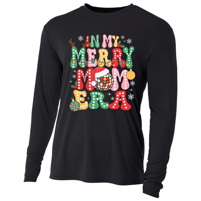 In My Merry Mom Era Groovy Christmas Family Matching Cooling Performance Long Sleeve Crew