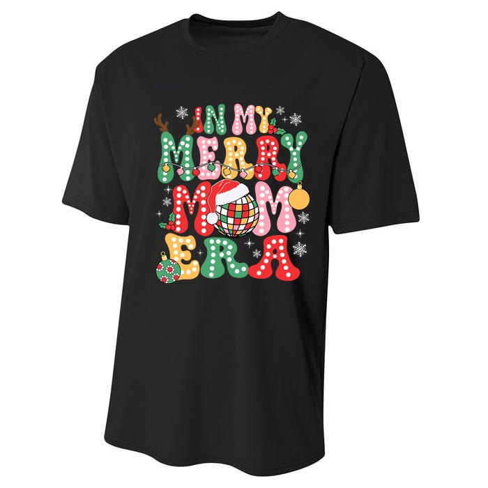 In My Merry Mom Era Groovy Christmas Family Matching Performance Sprint T-Shirt