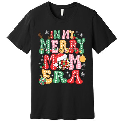 In My Merry Mom Era Groovy Christmas Family Matching Premium T-Shirt