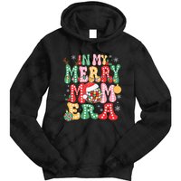 In My Merry Mom Era Groovy Christmas Family Matching Tie Dye Hoodie