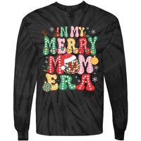 In My Merry Mom Era Groovy Christmas Family Matching Tie-Dye Long Sleeve Shirt