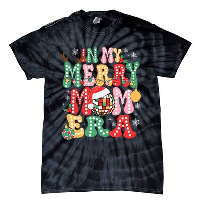 In My Merry Mom Era Groovy Christmas Family Matching Tie-Dye T-Shirt