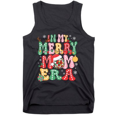 In My Merry Mom Era Groovy Christmas Family Matching Tank Top