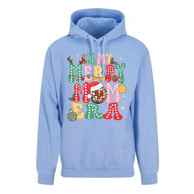 In My Merry Mom Era Groovy Christmas Family Matching Unisex Surf Hoodie