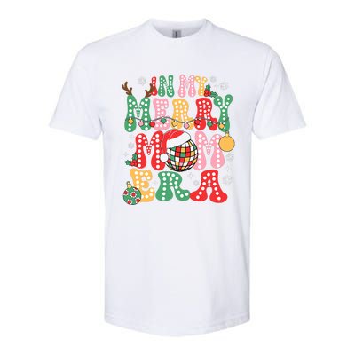 In My Merry Mom Era Groovy Christmas Family Matching Softstyle CVC T-Shirt