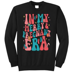 In My merry and Pregnant Era Pregnancy Pregnant Christmas Sweatshirt