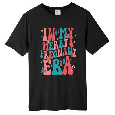 In My merry and Pregnant Era Pregnancy Pregnant Christmas Tall Fusion ChromaSoft Performance T-Shirt