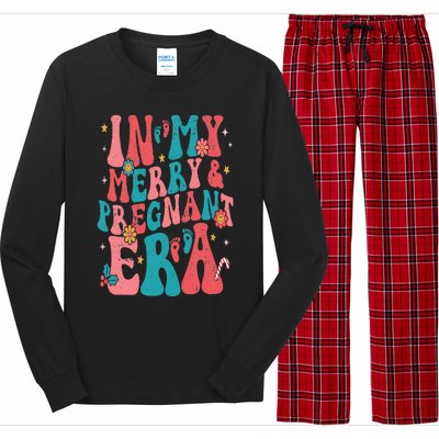 In My merry and Pregnant Era Pregnancy Pregnant Christmas Long Sleeve Pajama Set