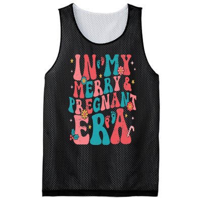 In My merry and Pregnant Era Pregnancy Pregnant Christmas Mesh Reversible Basketball Jersey Tank