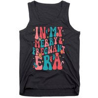 In My merry and Pregnant Era Pregnancy Pregnant Christmas Tank Top