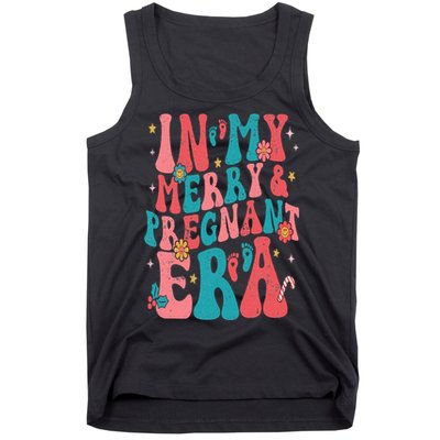 In My merry and Pregnant Era Pregnancy Pregnant Christmas Tank Top