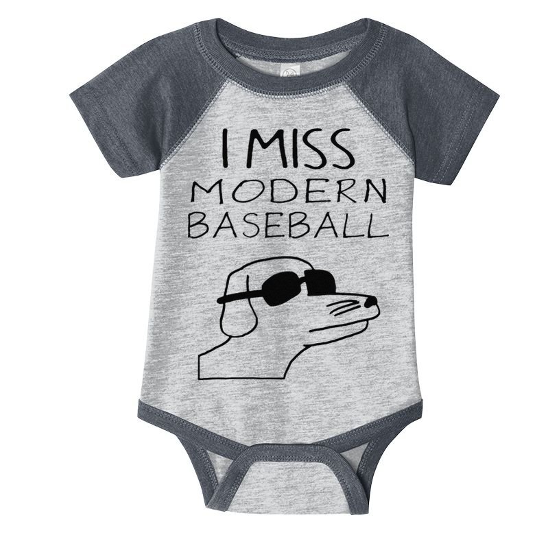 I Miss Modern Baseball Funny Dog Sport Lover Infant Baby Jersey Bodysuit