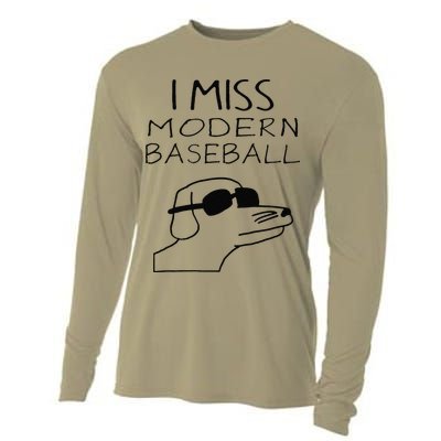 I Miss Modern Baseball Funny Dog Sport Lover Cooling Performance Long Sleeve Crew