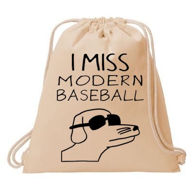 I Miss Modern Baseball Funny Dog Sport Lover Drawstring Bag