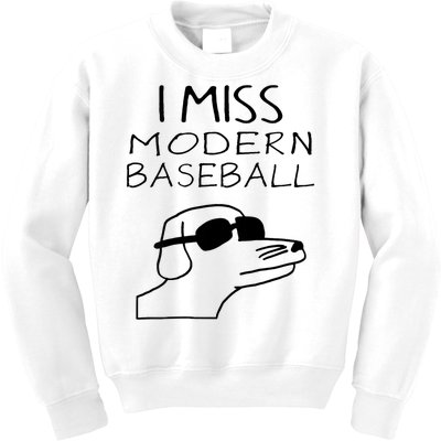 I Miss Modern Baseball Funny Dog Sport Lover Kids Sweatshirt