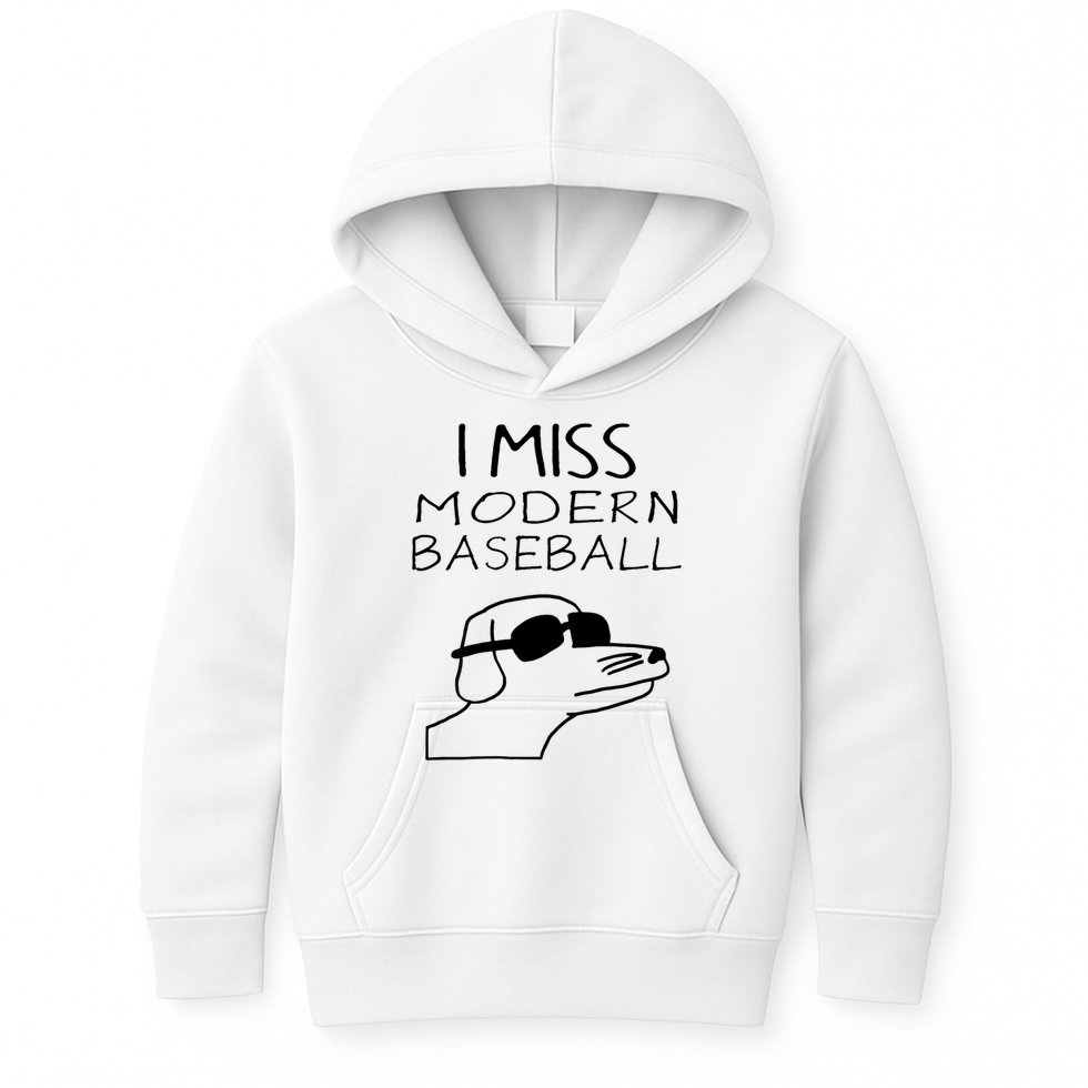 I Miss Modern Baseball Funny Dog Sport Lover Kids Hoodie