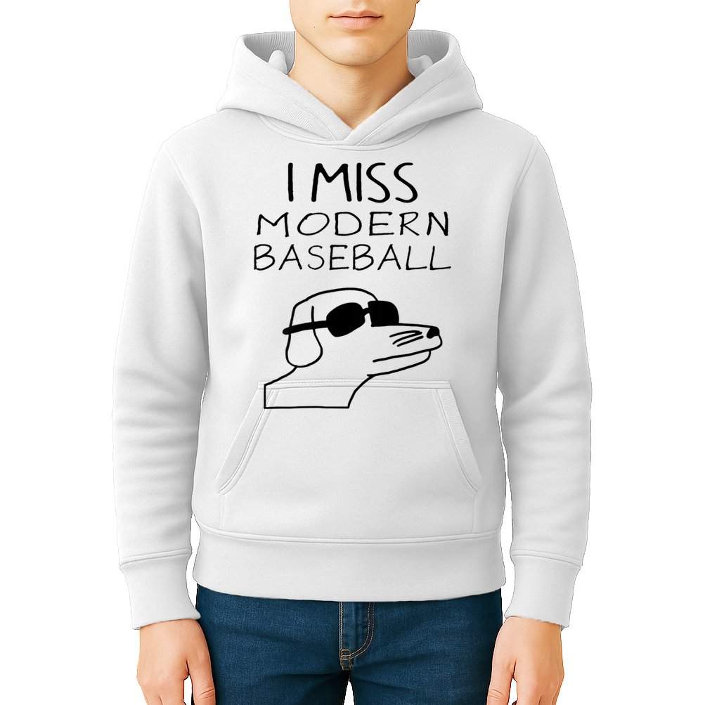 I Miss Modern Baseball Funny Dog Sport Lover Kids Hoodie