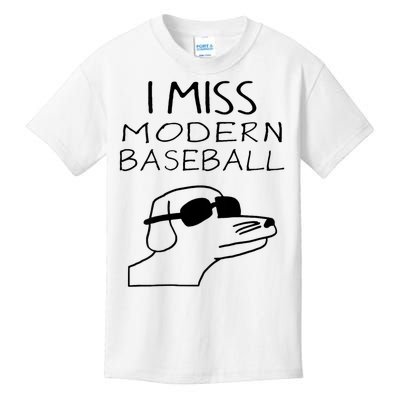 I Miss Modern Baseball Funny Dog Sport Lover Kids T-Shirt