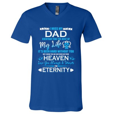 I Miss My Dad Love You Always And Forever For Eternity Gift V-Neck T-Shirt