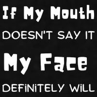 If My Mouth Doesnt Say It My Face Definitely Will Funny Ladies PosiCharge Tri-Blend Wicking Tank