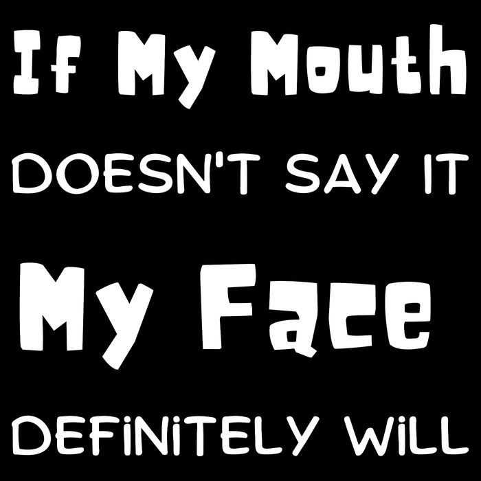 If My Mouth Doesnt Say It My Face Definitely Will Funny Wool Snapback Cap
