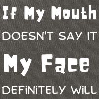 If My Mouth Doesnt Say It My Face Definitely Will Funny Cotton Canvas Backpack