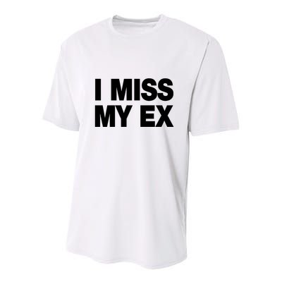 I Miss My Ex Youth Performance Sprint T-Shirt
