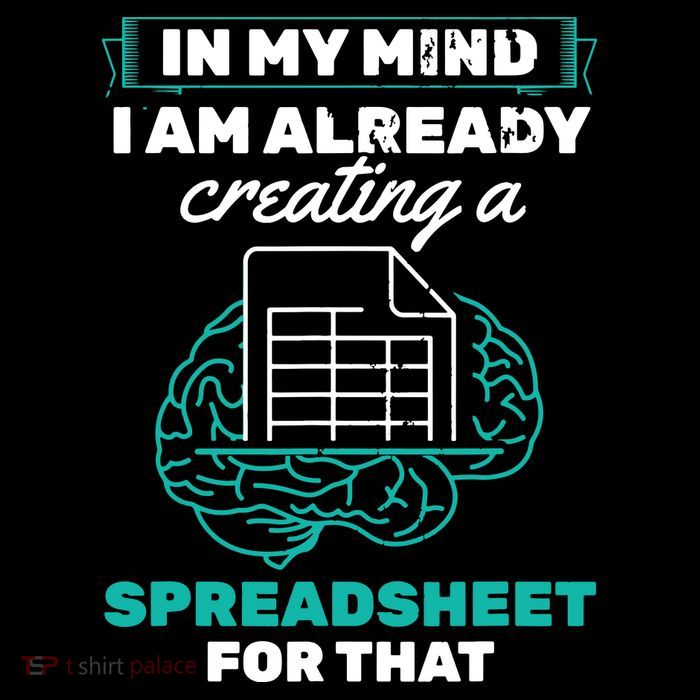 In My Mind Creating Spreadsheet Accountant Spreadsheet Full-Length Apron With Pockets