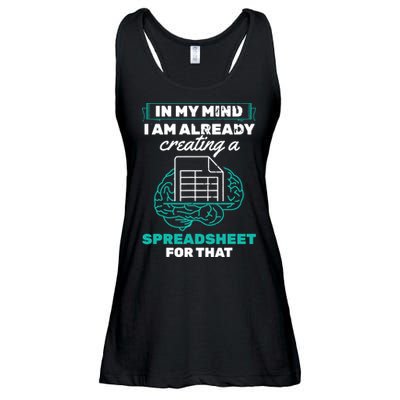 In My Mind Creating Spreadsheet Accountant Spreadsheet Ladies Essential Flowy Tank