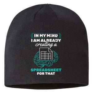 In My Mind Creating Spreadsheet Accountant Spreadsheet Sustainable Beanie