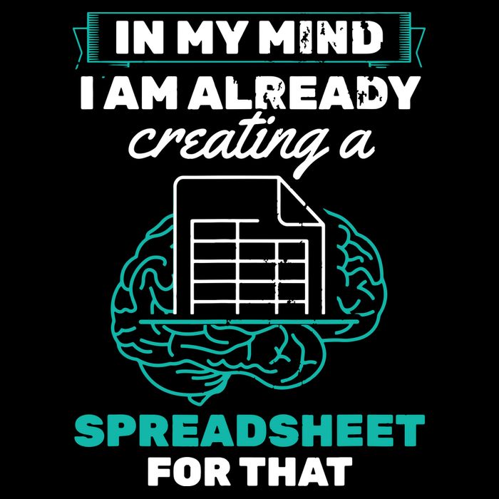 In My Mind Creating Spreadsheet Accountant Spreadsheet Mousepad